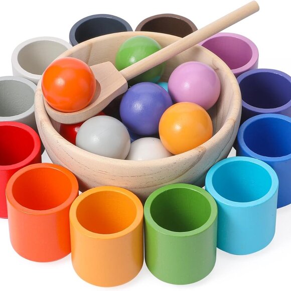 Early Education Enlightenment Rainbow Balls 35mm for Toddlers(1 Set) - Picture 1 of 7